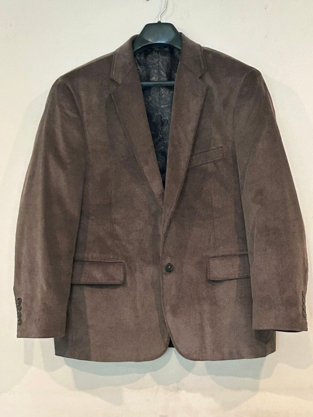 Stafford Essentials Men's Brown Corduroy Sport Coat 42S NWOT
